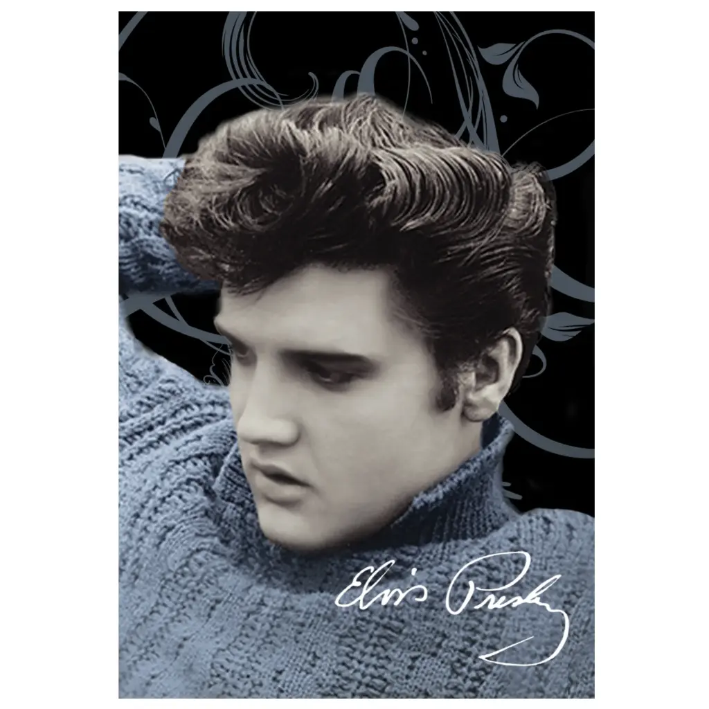 Elvis Postcard - Blue Sweater - Pack of 50