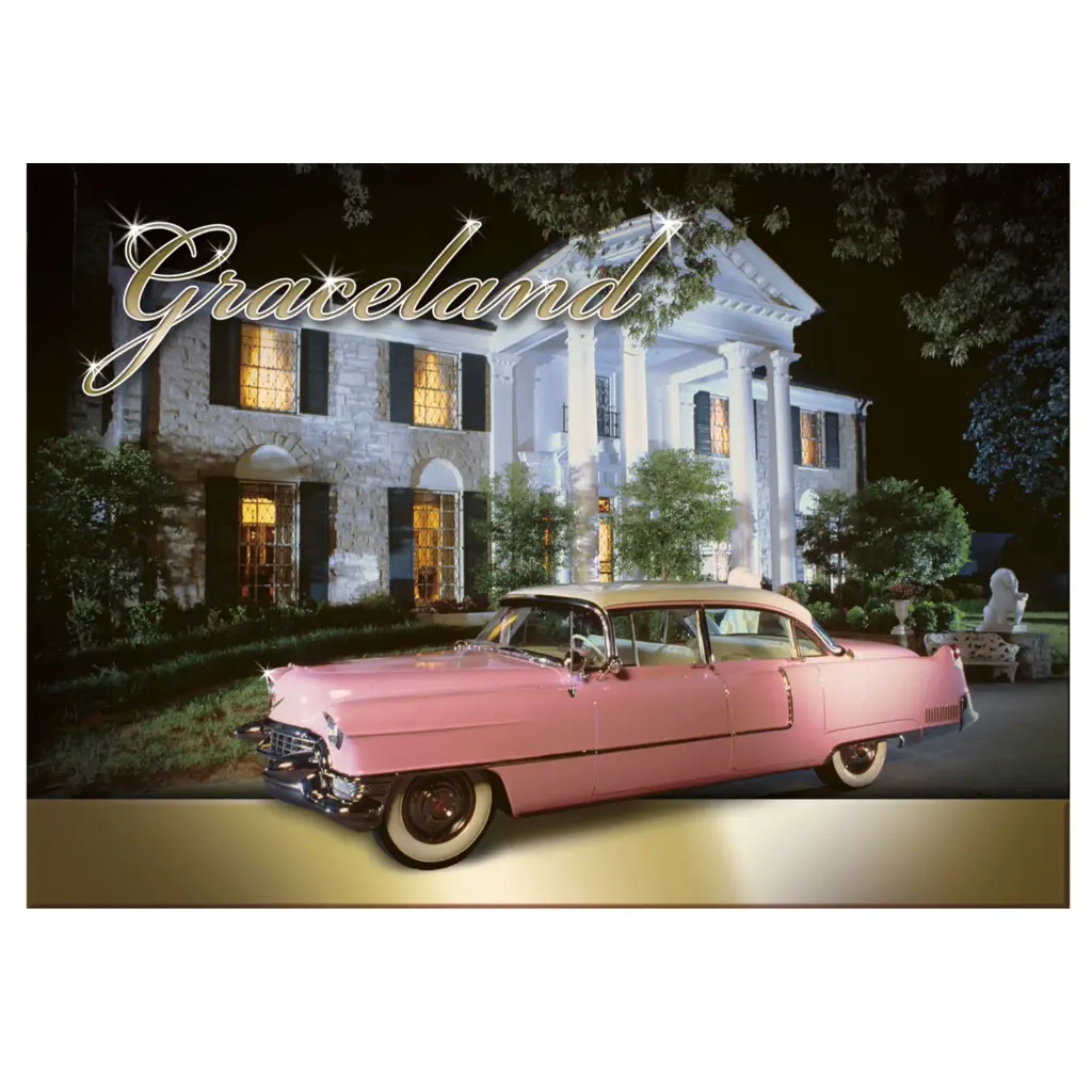 Elvis Postcards - Graceland With Cadillac - Pack of 50