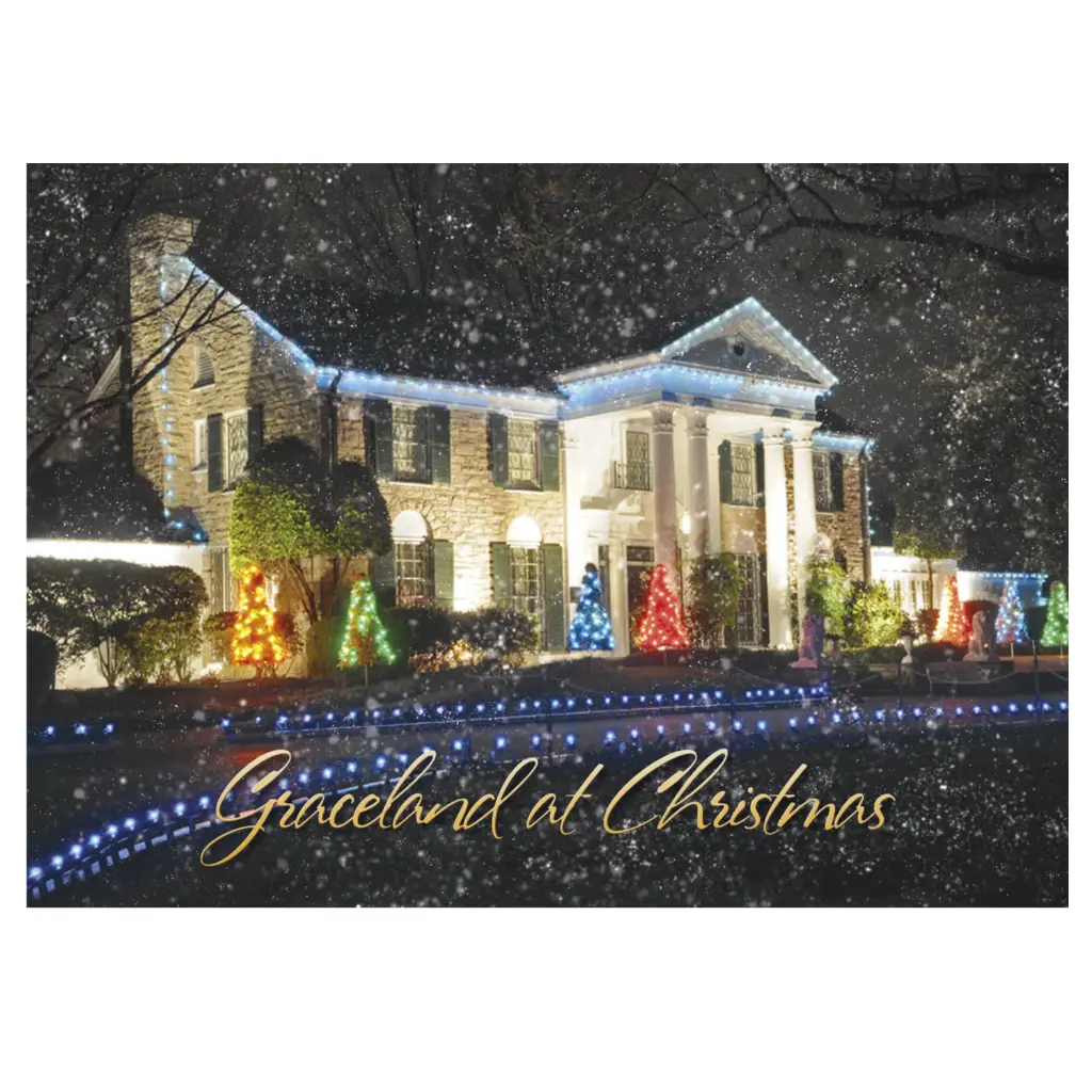 Elvis Postcards - Graceland At Christmas - Pack of 50