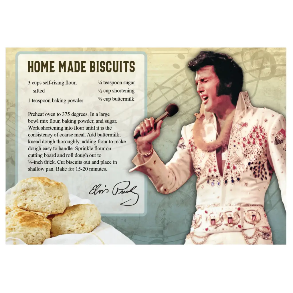 Elvis Postcards - Recipe Home Made Biscuits - Pack of 50