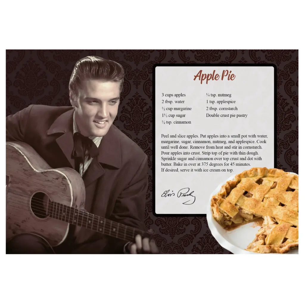 Elvis Postcards - Recipe Apple Pie - Pack of 50