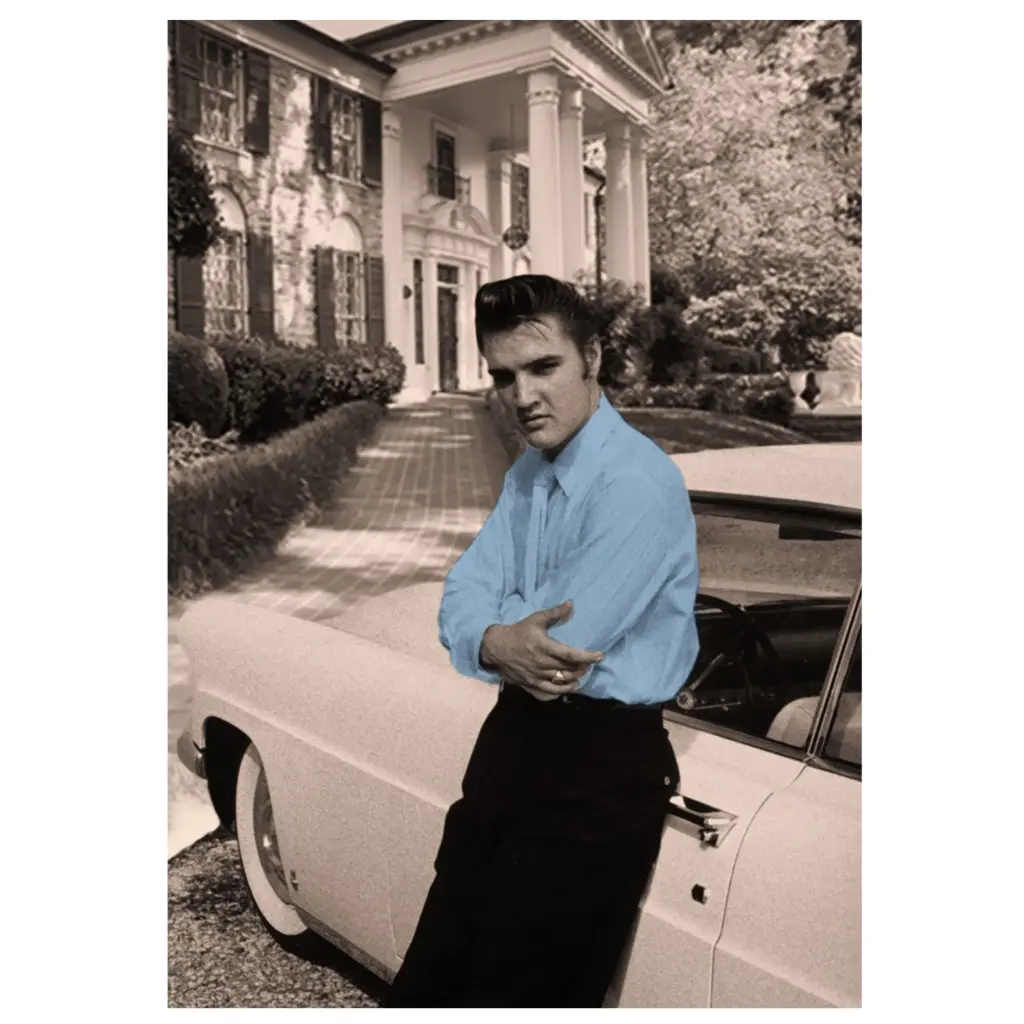 [EMSP9007] Elvis Postcards - Beside Car - Pack of 50