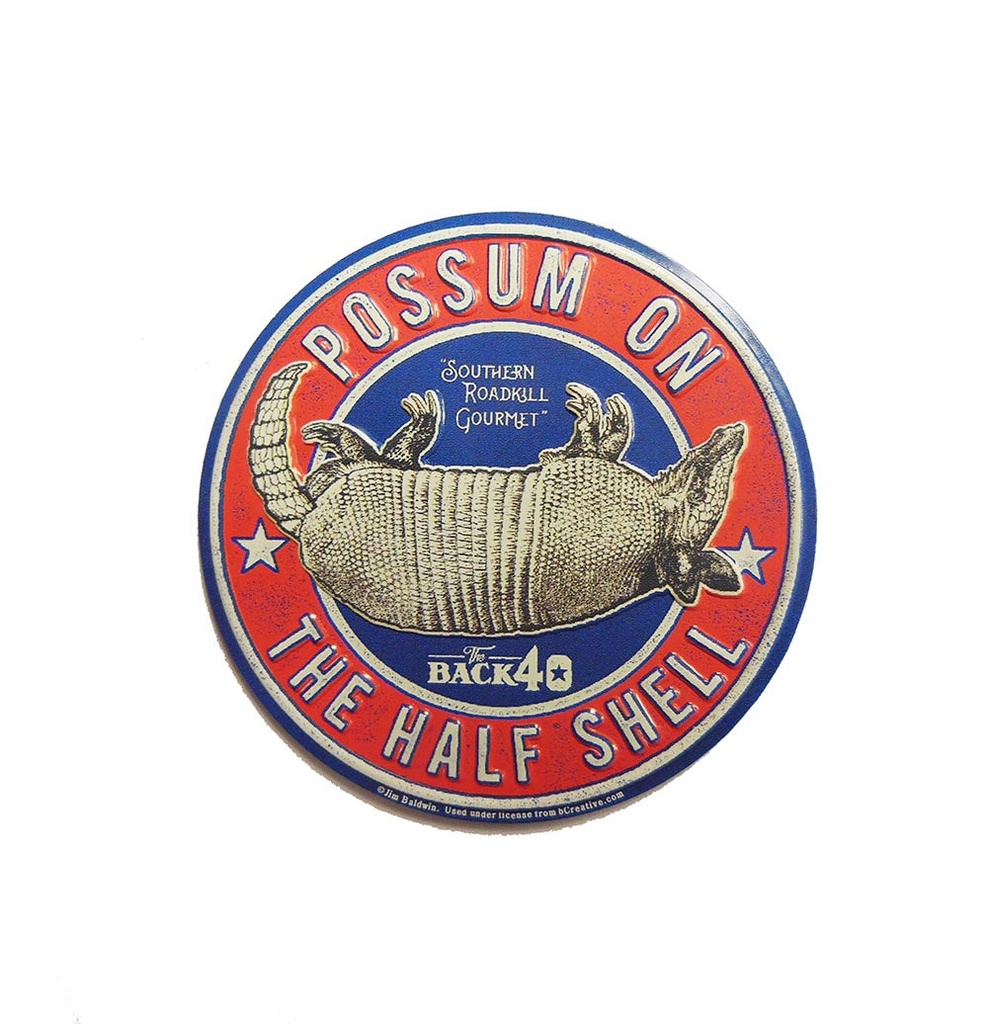 [G5130] Magnet - Possum Half Shell Embossed