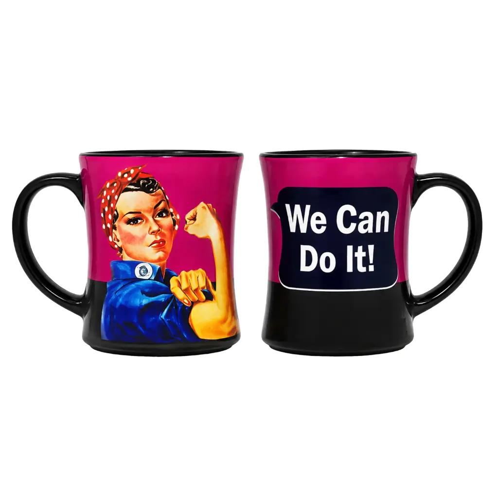 [G5887] Rosie The Riveter Mug - We Can Do It Embossed