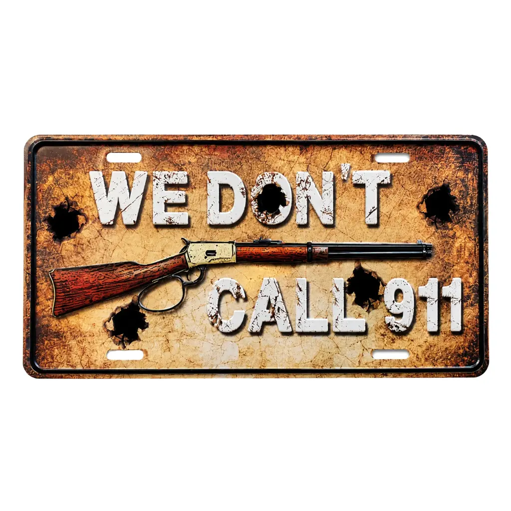 License Plate - Don't Call 911