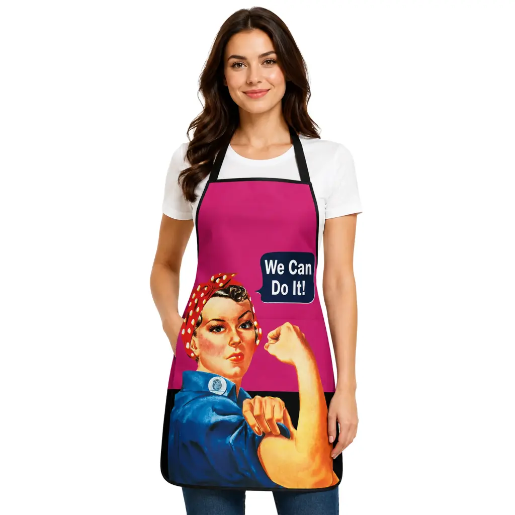 [G6237] Rosie The Riveter Apron - We Can Do It!
