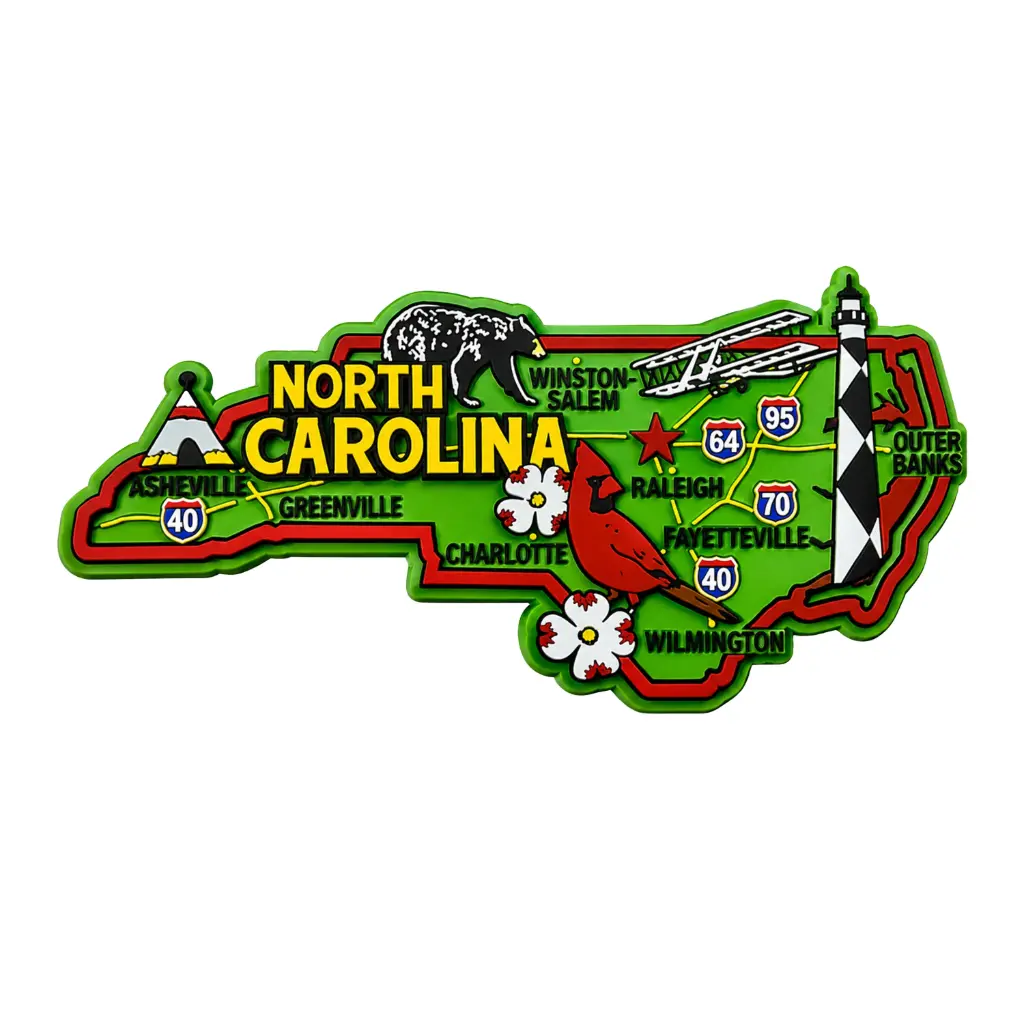 [G6896] North Carolina Magnet - Green Map
