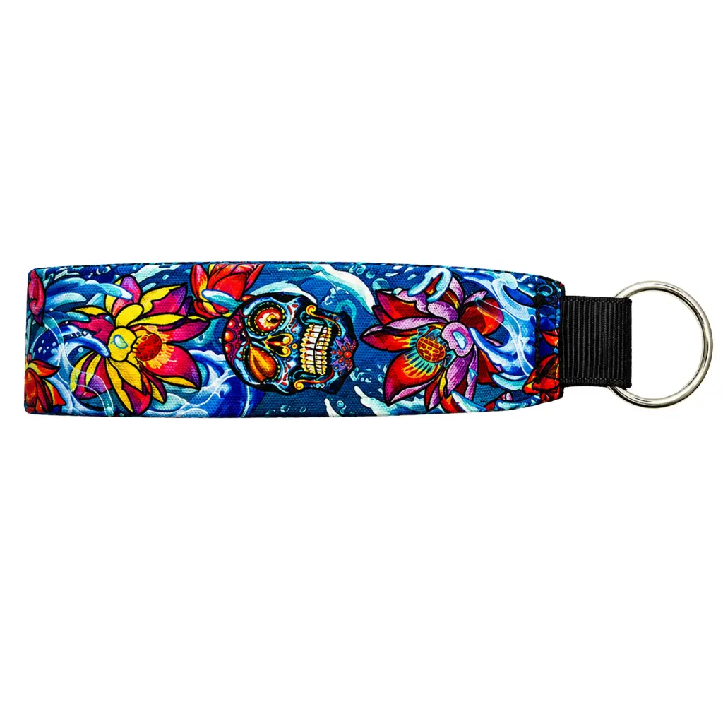 [JH5417] James Danger Wristlet Keychain - Skully Roger