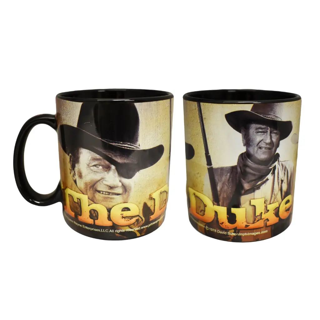 John Wayne Mug - Embossed Collage