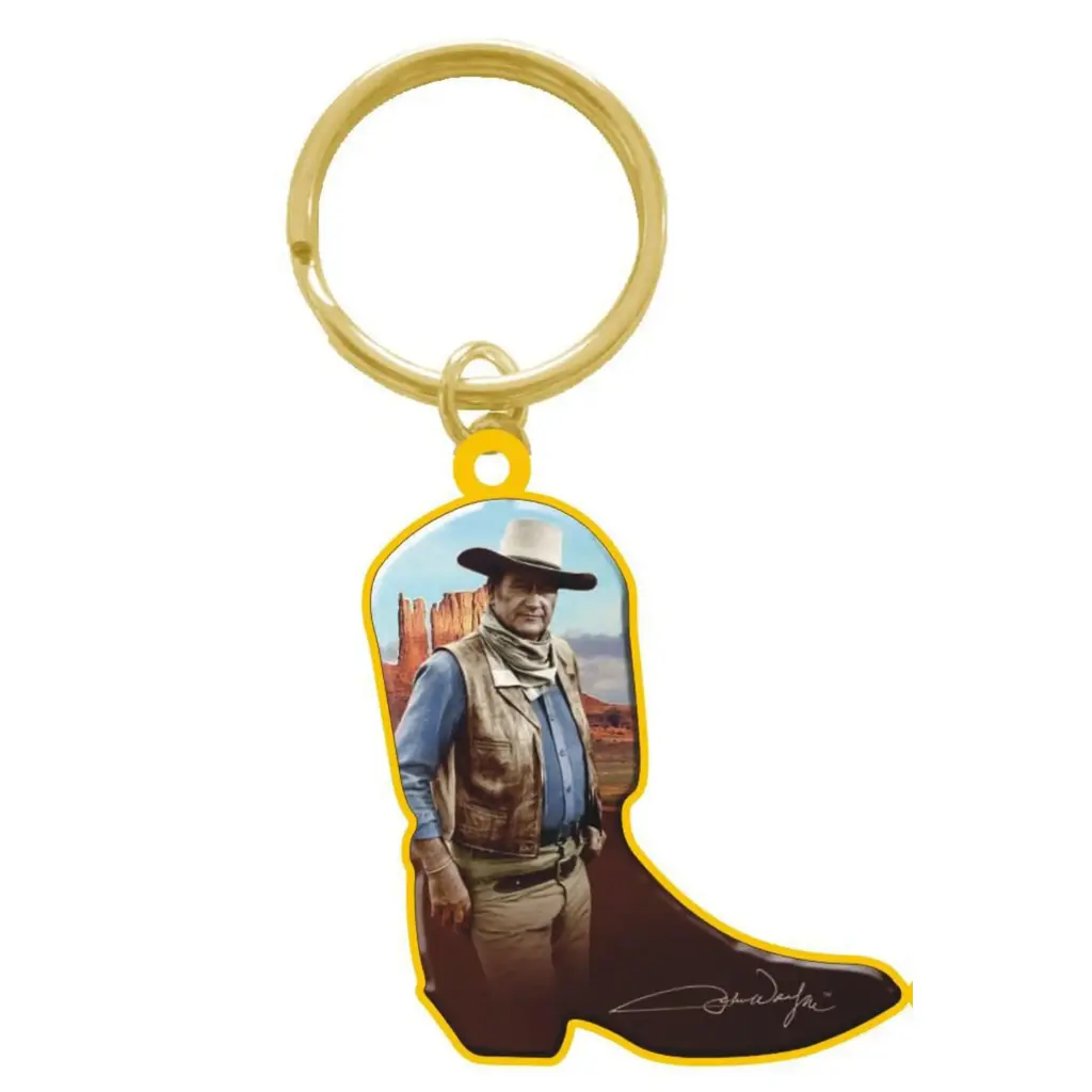 John Wayne Keychain - Boot Shape