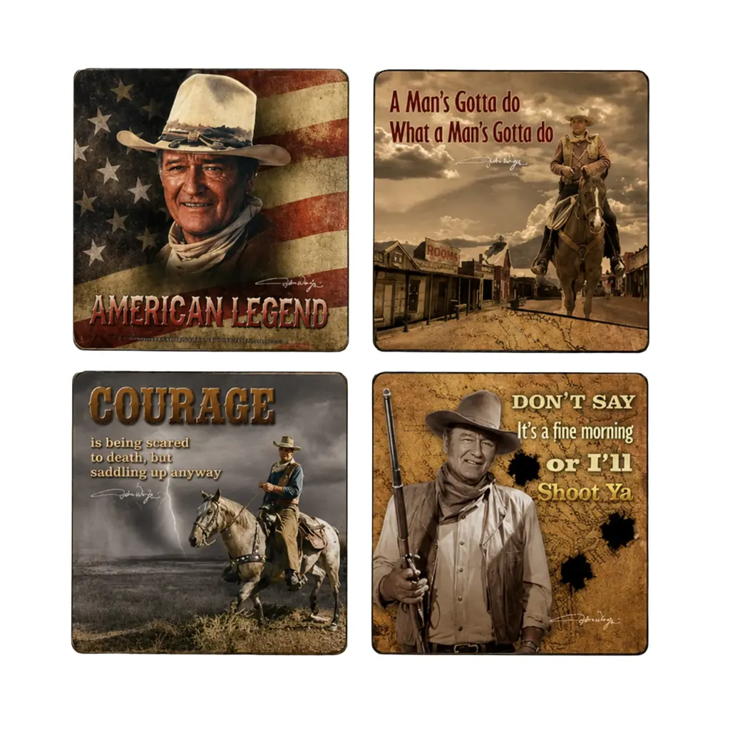 John Wayne Coasters - Set Of Four