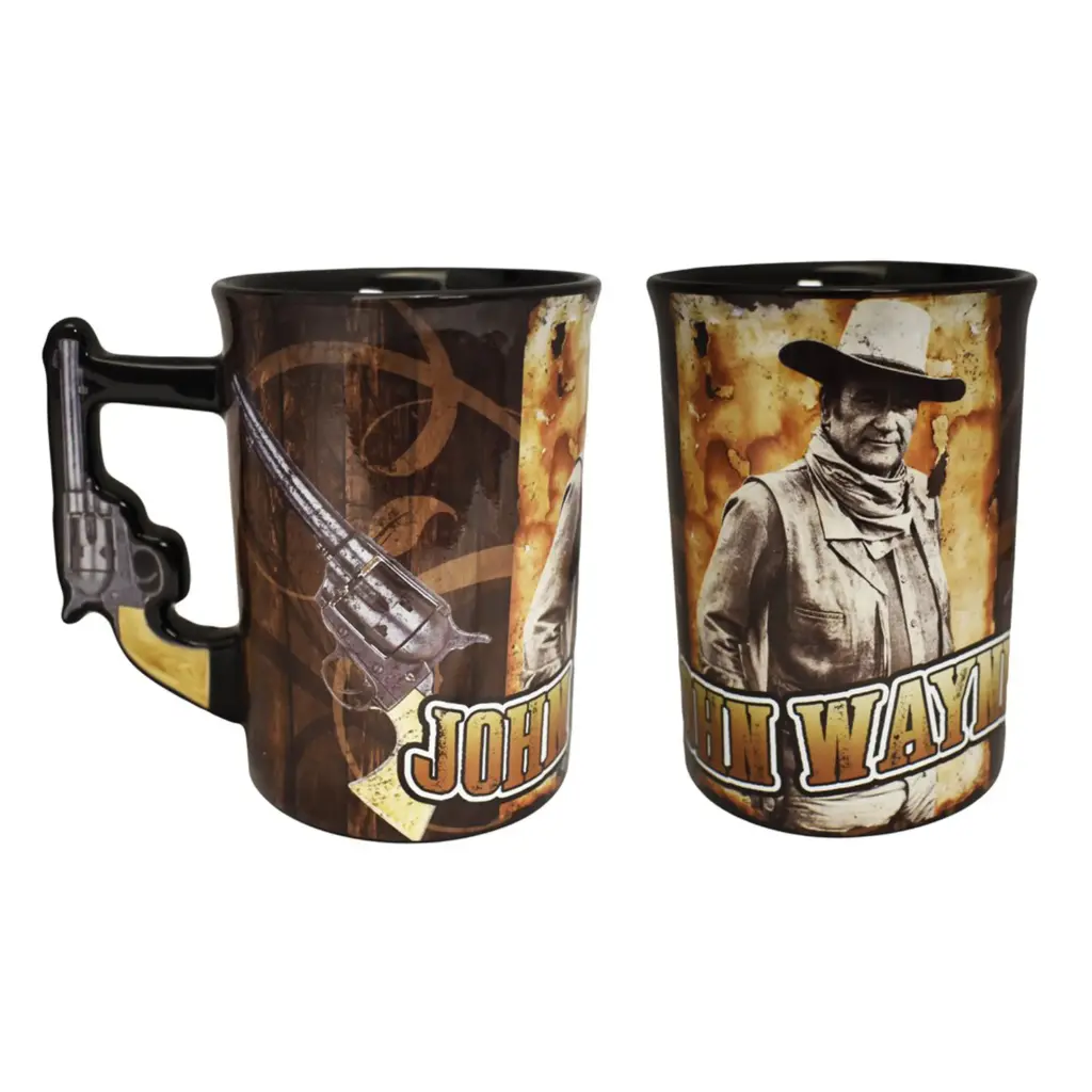 [JW5578] John Wayne Mug - Pistol Handle
