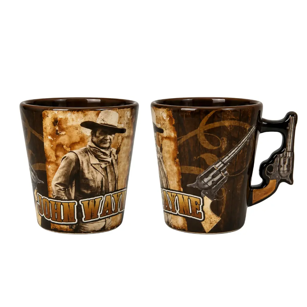 [JW5579] John Wayne Shot Glass - Pistol Handle