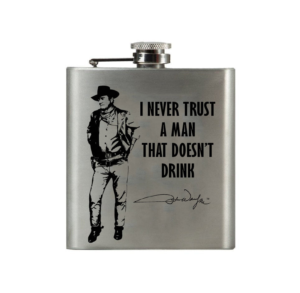 [JW6107] John Wayne Flask - Trust a Man