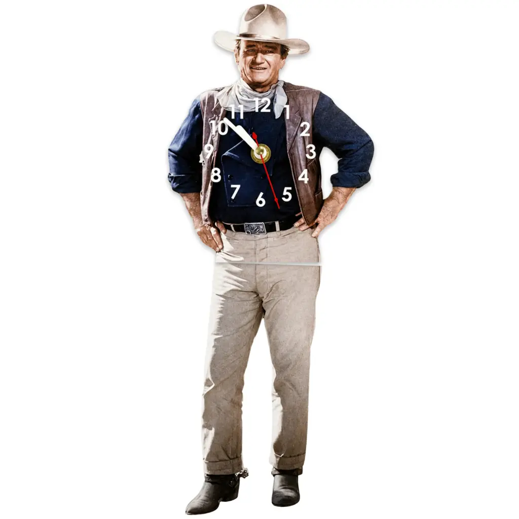 [JW6262] John Wayne Clock - Swing Legs