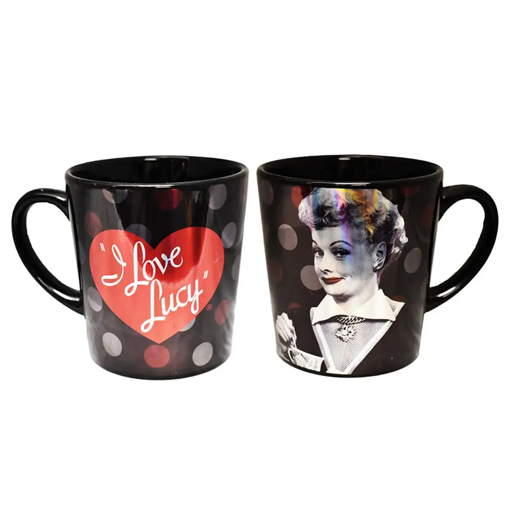 Lucy Mug - Blk & Red Metallic