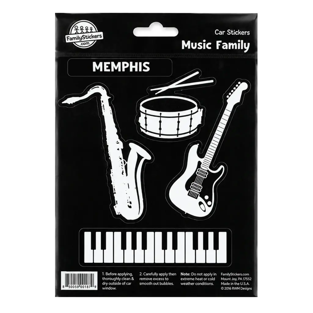 [M4783] Memphis Stickers - Car Music Family