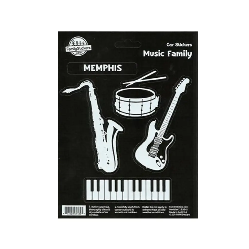Memphis Stickers - Car Music Family