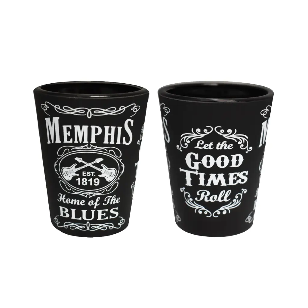 [M5240] Memphis Shot Glass - Blk & Wht Est.