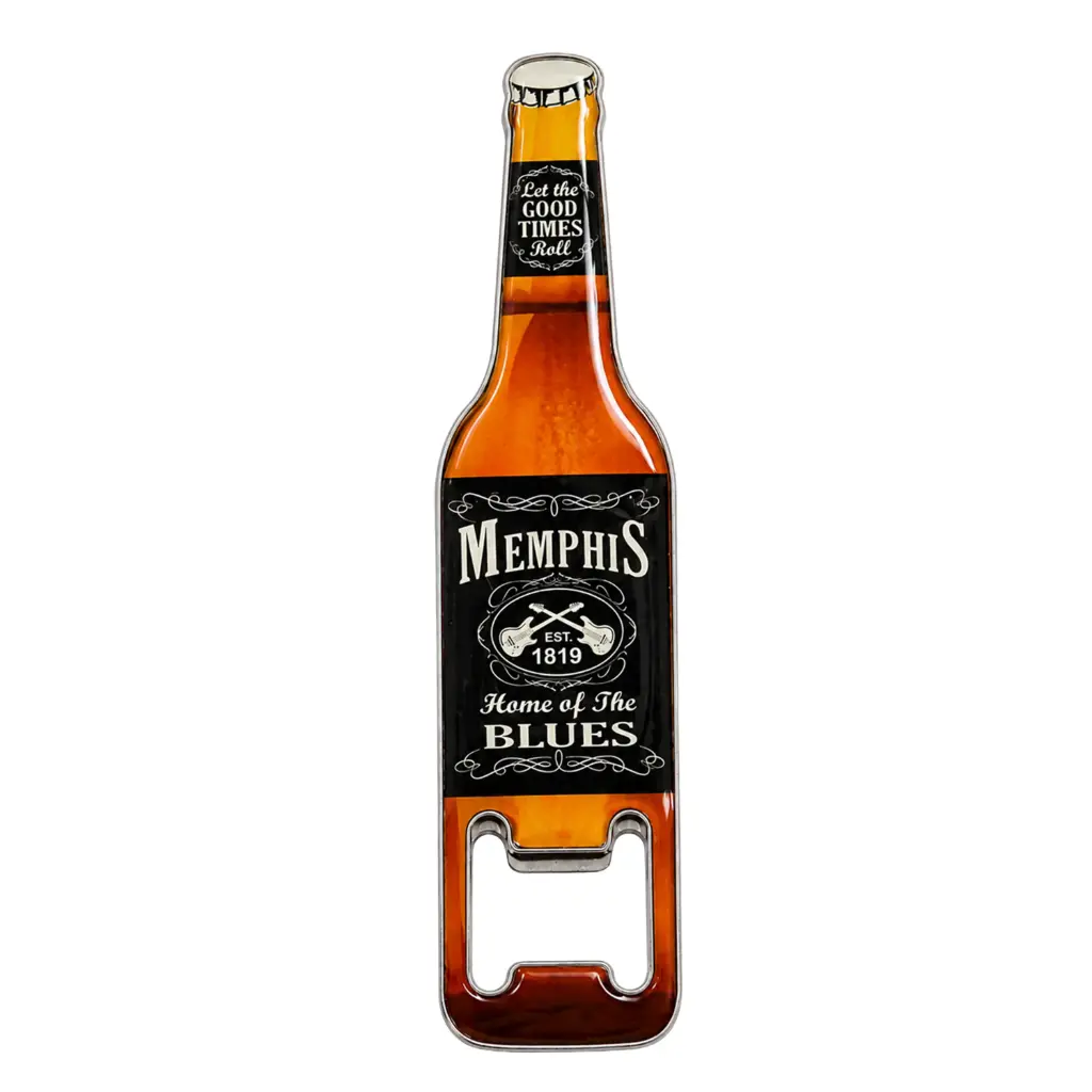 [M5260] Memphis Bottle Opener & Magnet - Blk & Wht