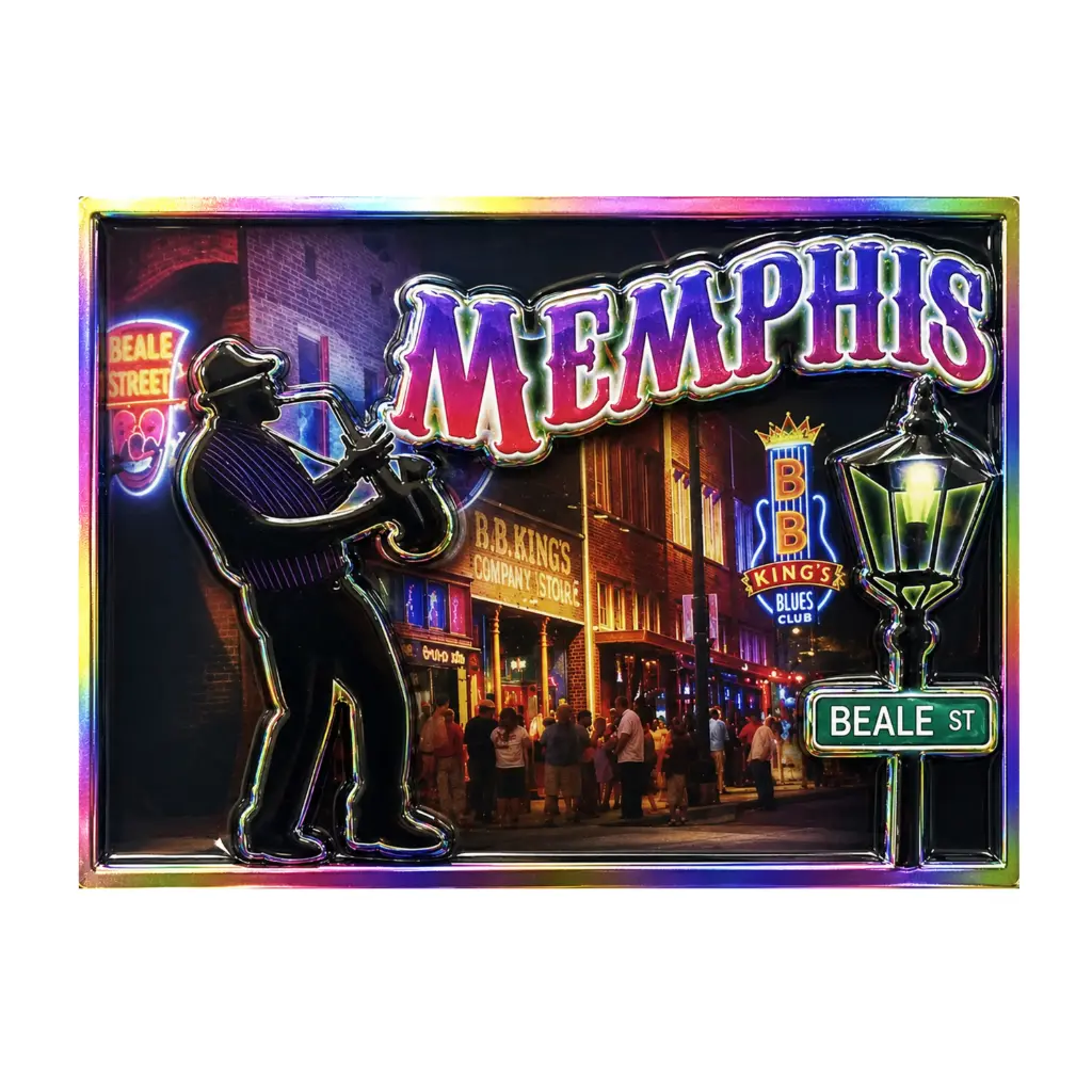 [M5302] Memphis Magnet - Laser 3D Blues Man