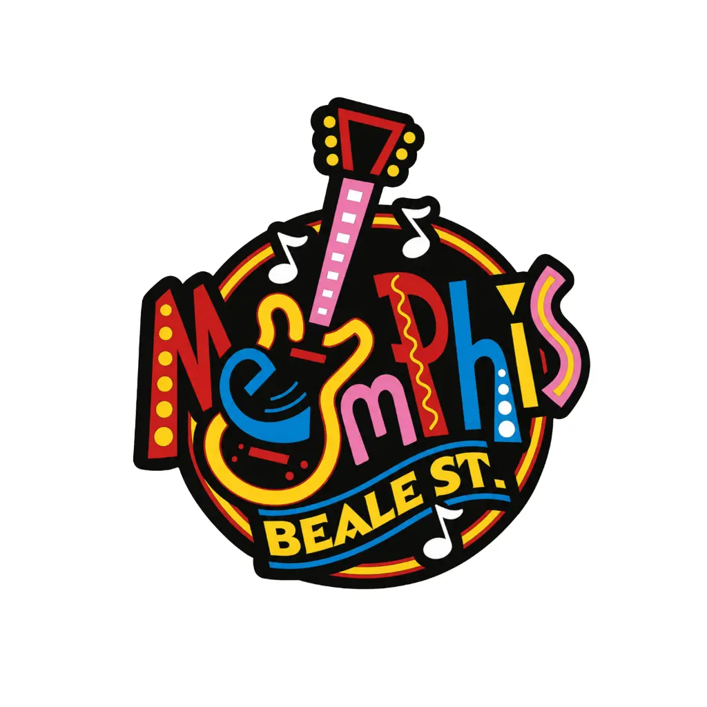 [M5642] Memphis Sticker - Round Neon