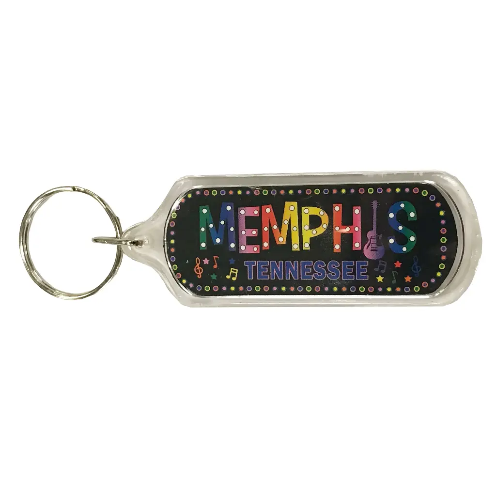 Memphis Key Chain - Oblong Colorful