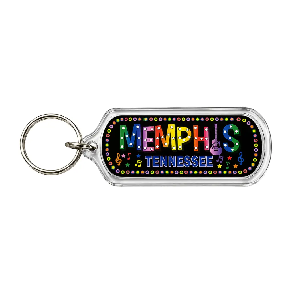 [M5734] Memphis Keychain - Oblong Colorful