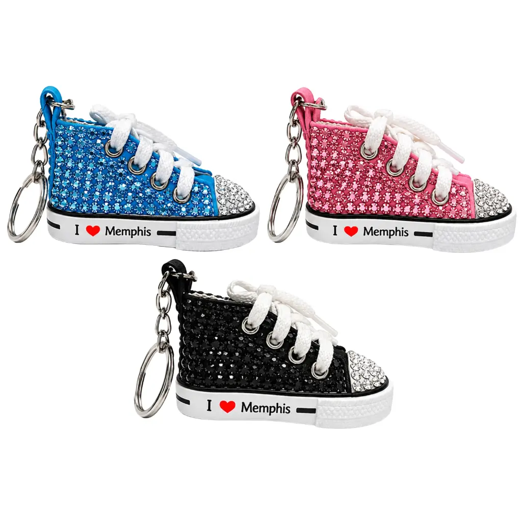 [M5766] Memphis Keychain - Shoe 3 Colors - 3pc Set