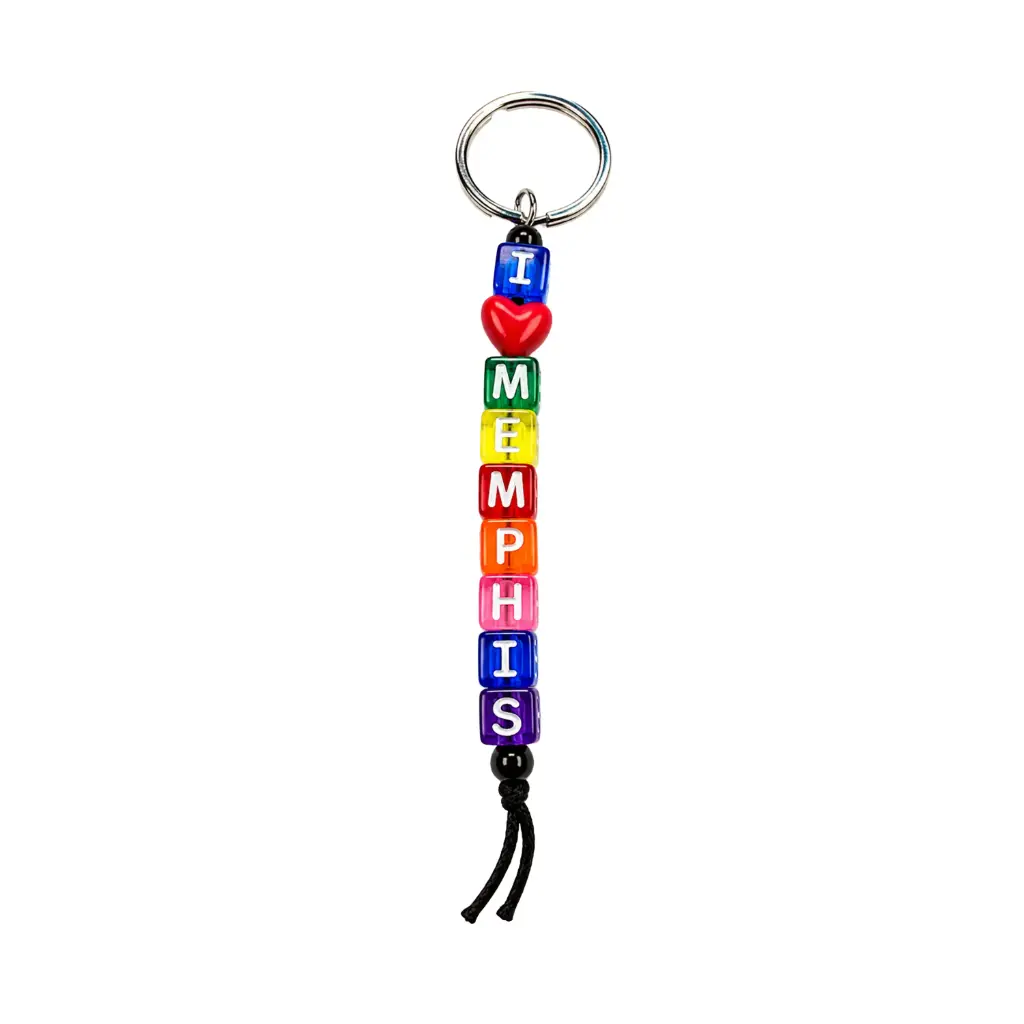 [M5837] Memphis Keychain - Block Dice Small