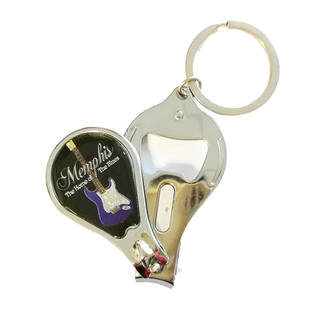 Memphis Keychain, Nail Clipper & Bottle Opener