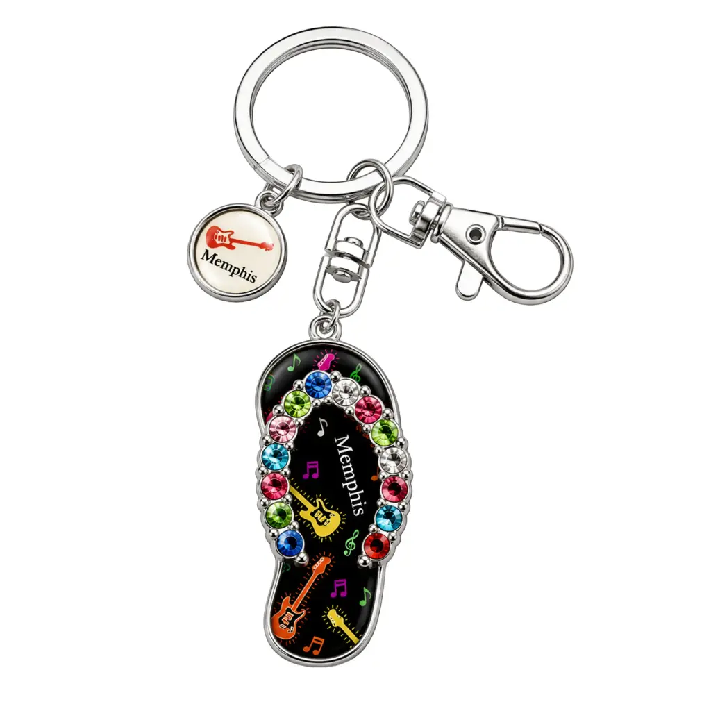 [M5891] Memphis Keychain - Flip Flop Multicolor