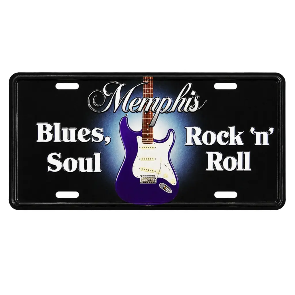 Memphis Magnet - License Plate Guitar