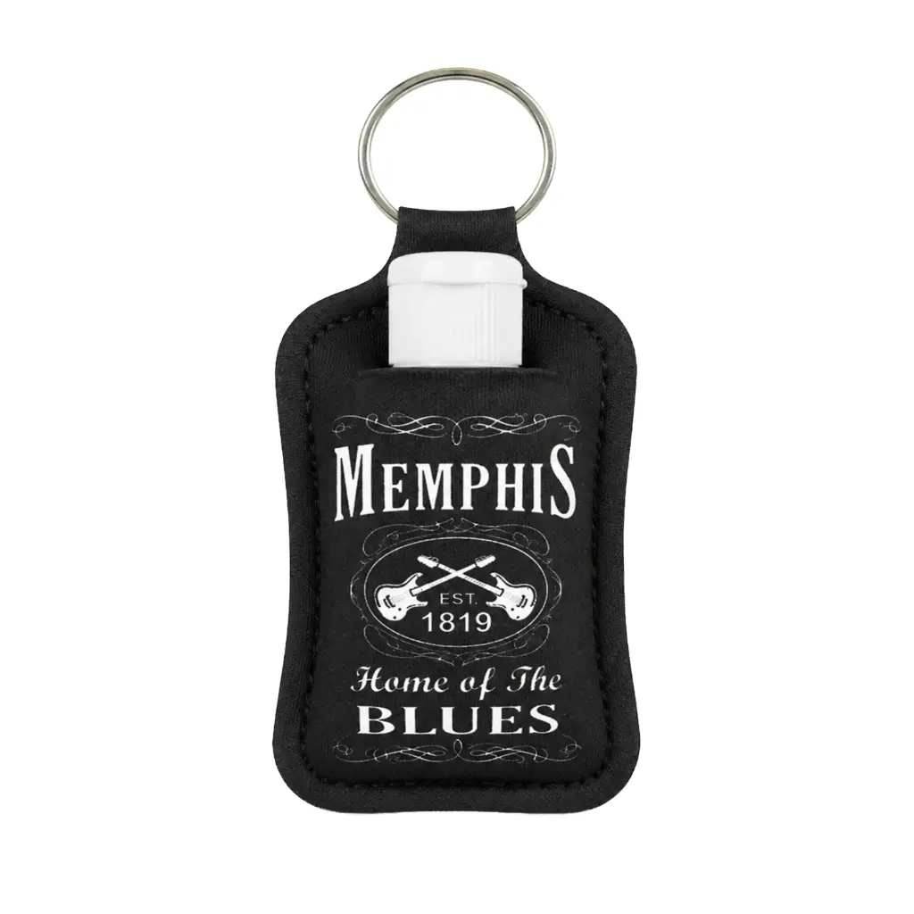 Memphis Keychain w/Multiuse Pouch - Blk & Wht Est.