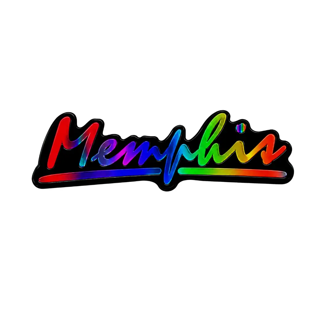 [M6276] Memphis Magnet - Name Metallic