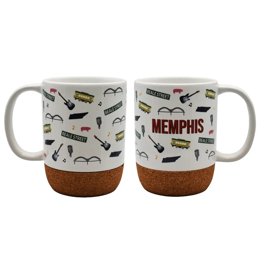 [M6300] Memphis Mug - Icons w/ Cork Base
