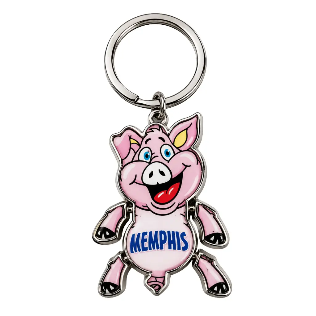 [M6396] Memphis Keychain - Piggy Swivel