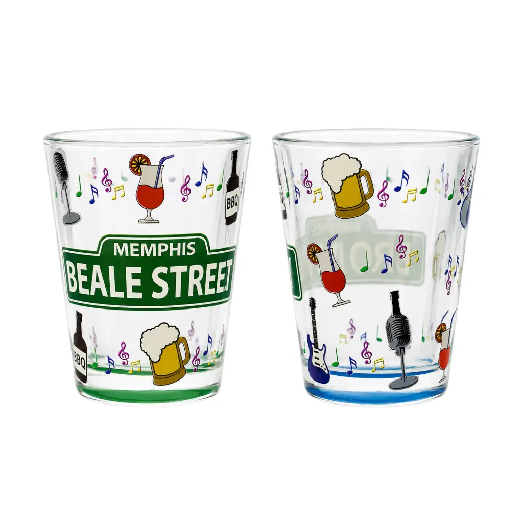 [M6472] Memphis Shot Glass - Beale Icons