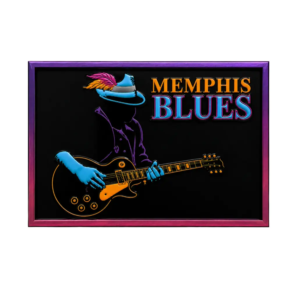 [M6538] Memphis Magnet - Blues Man 3D Foil
