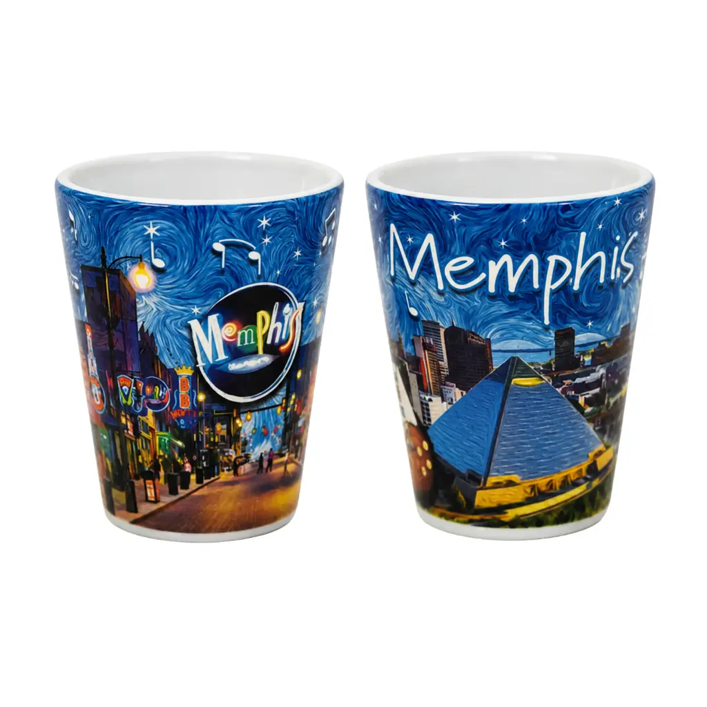 [M6619] Memphis Shot Glass - Starry Night