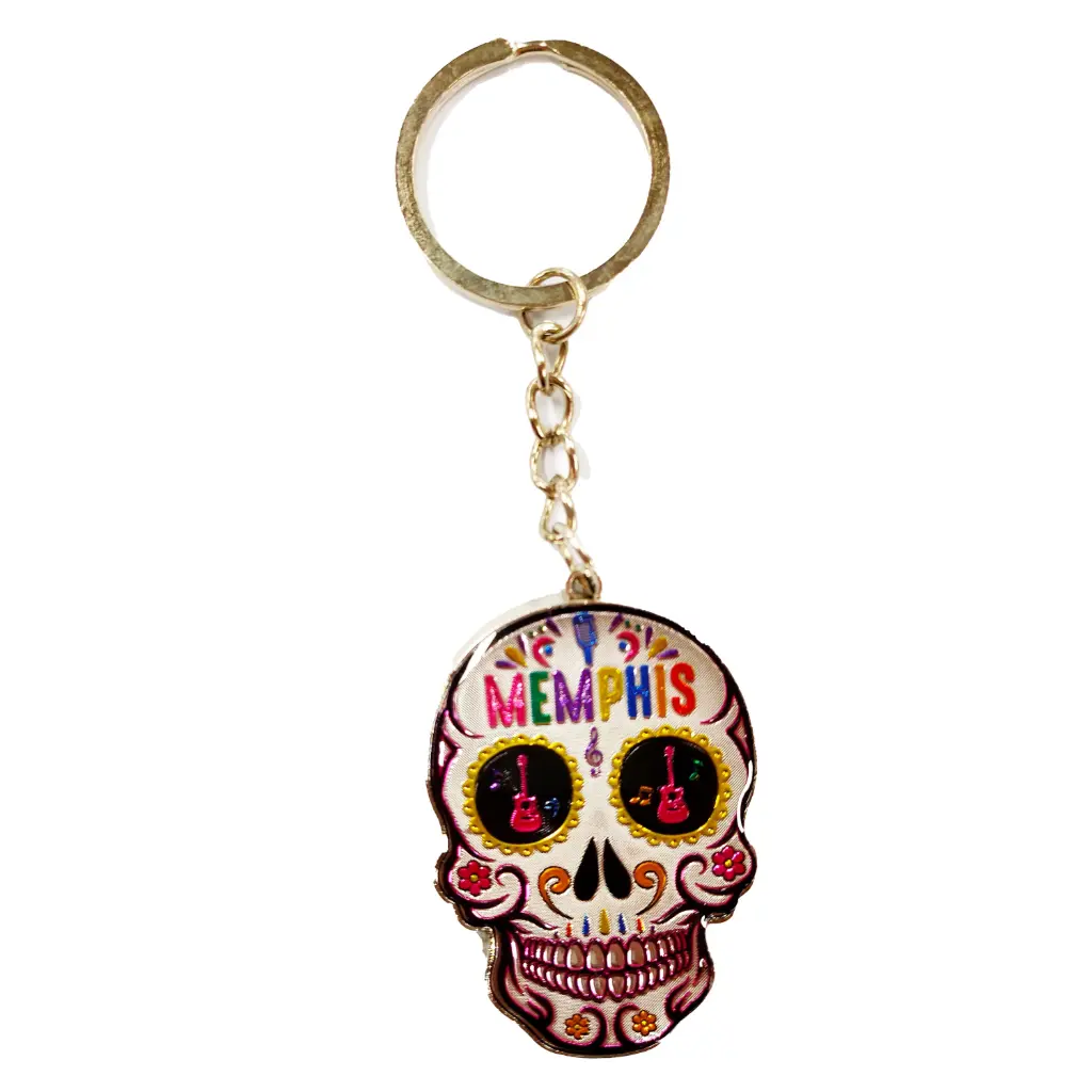 Memphis Keychain - Sugar Skull