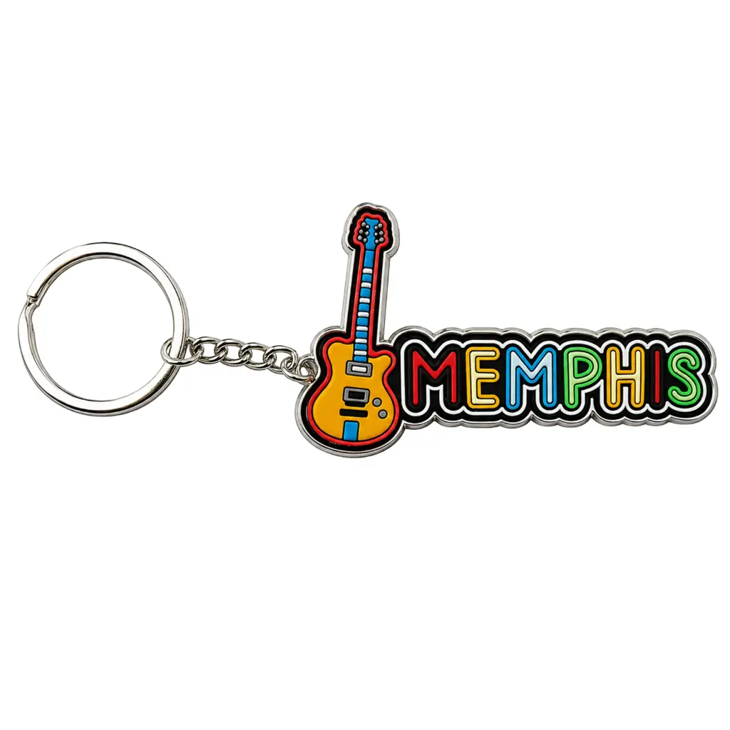 [M6641] Memphis Keychain - Guitar PVC