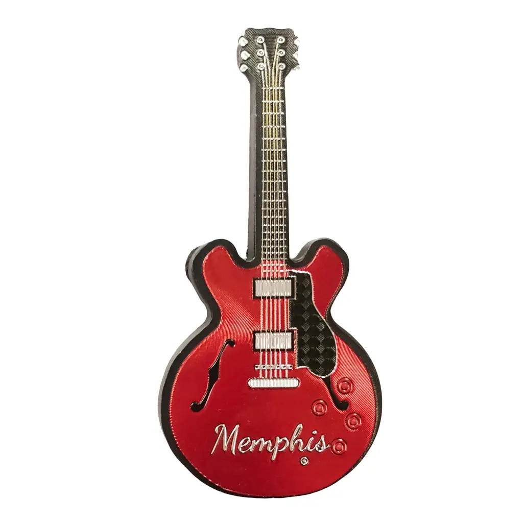 Memphis Magnet - Foil Guitar Red
