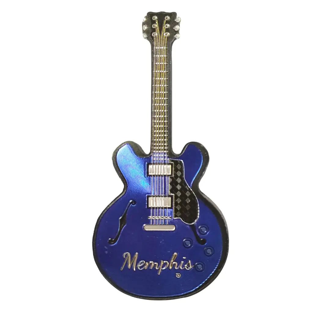 Memphis Magnet - Foil Guitar Blue