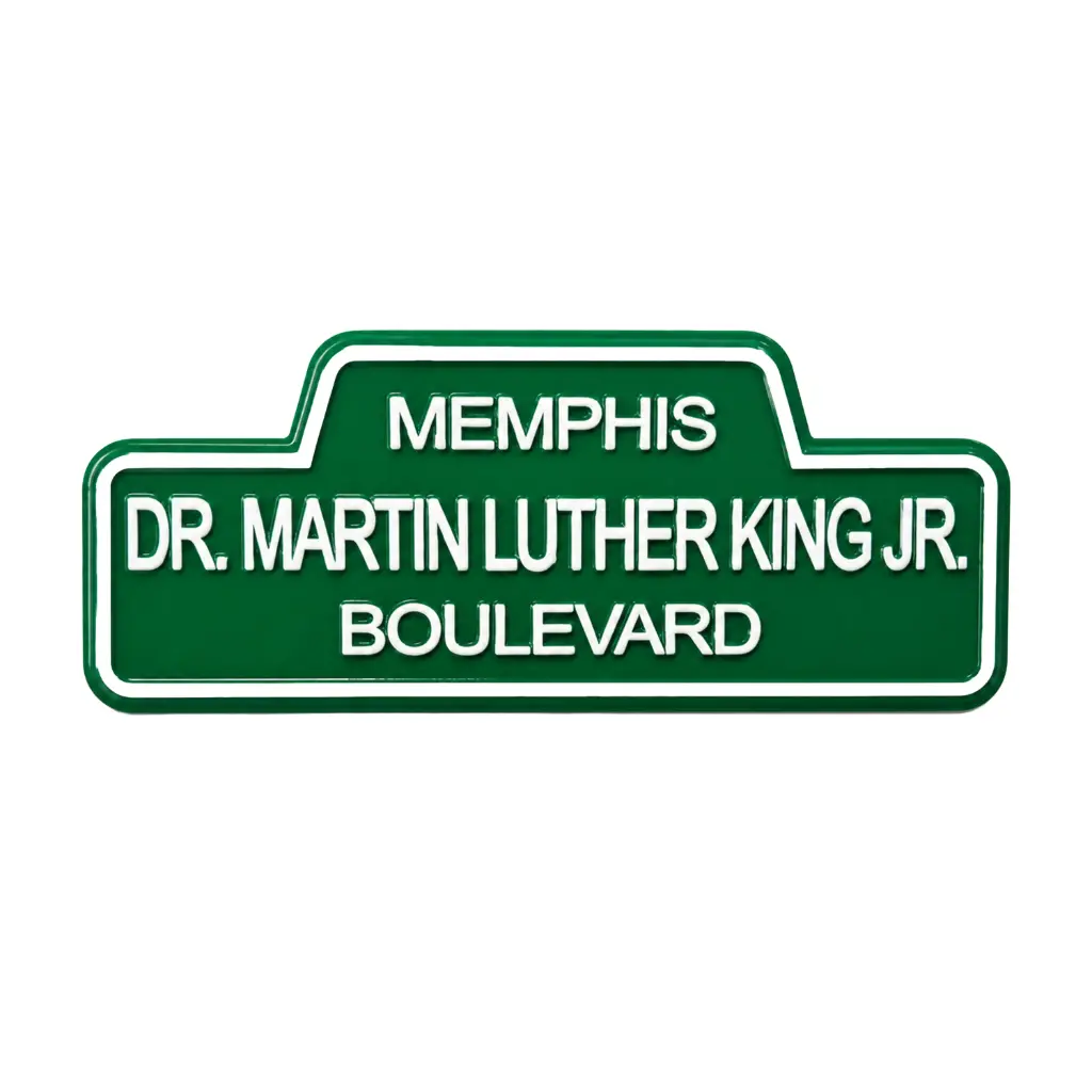 [M6698] Memphis Magnet - Martin Luther King Blvd Tin