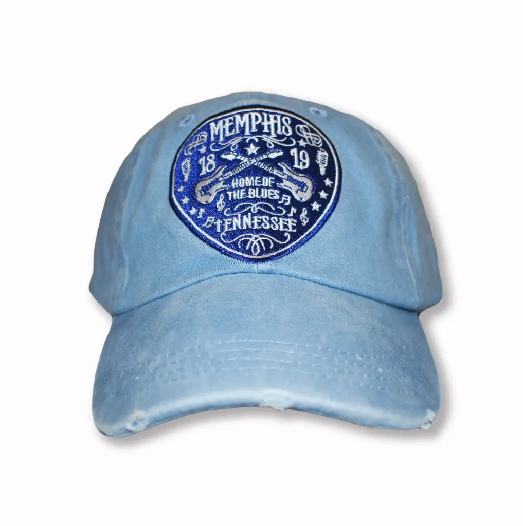 [M6797] Memphis Cap - Blue Demin Guitar Pick