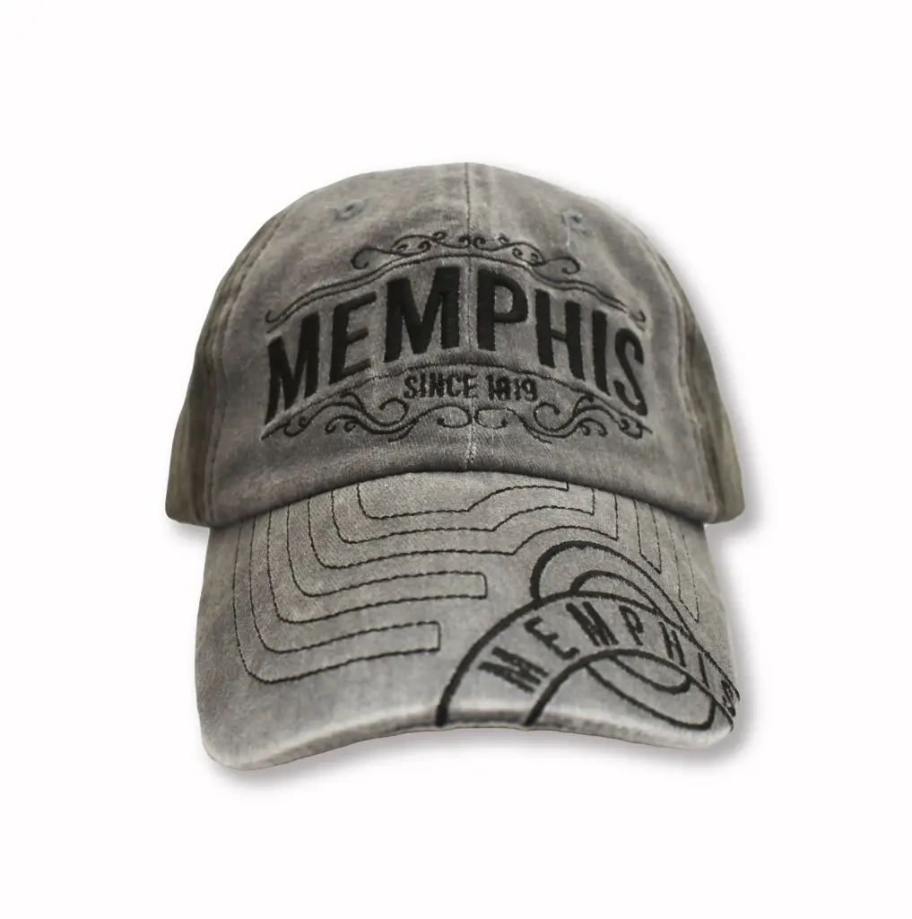 [M6799] Memphis Cap - Gray And Black Since 1819