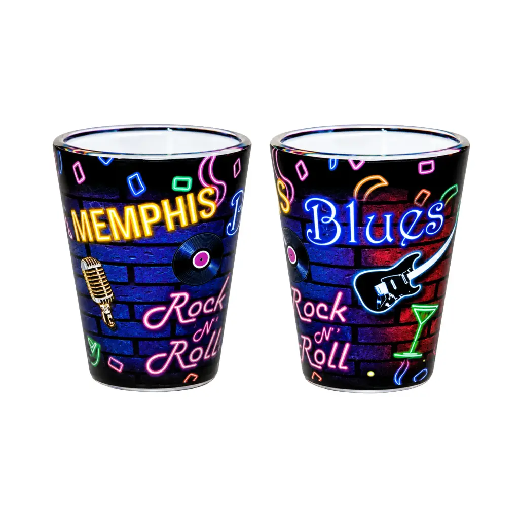 [M6830] Memphis Shot Glass - Neon Lights