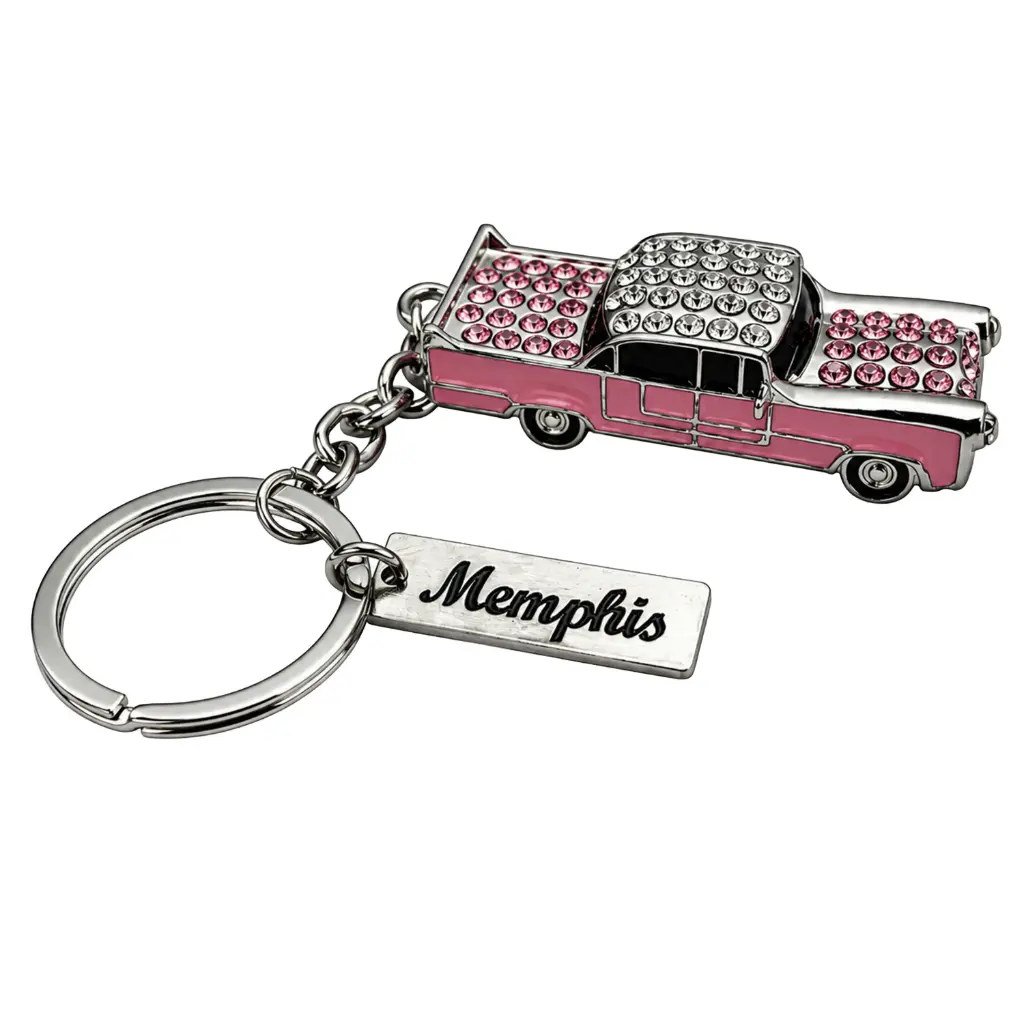 [M6879] Memphis Keychain - Pink Caddy Bling