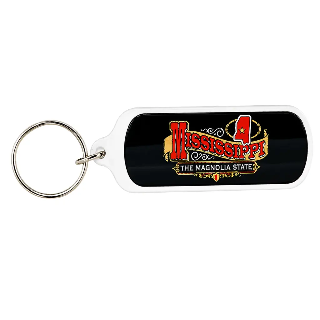 [MS21742] Mississippi Keychain - Banner Lucite